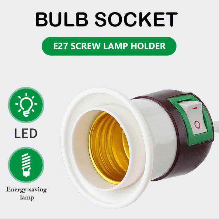US E27 Plug Type Lamp Holder with Switch Bulb Socket Adapter Lazada PH