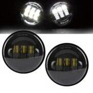 1 Cặp Đèn LED Sương Mù Xe Máy 4.5 4 1 2 Inch Phụ Trợ Cho Harley Road King