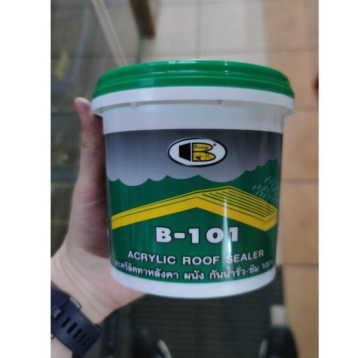 Bosny Acrylic Roof Yero Bubong Sealer Polymer Elastomeric B101 Red