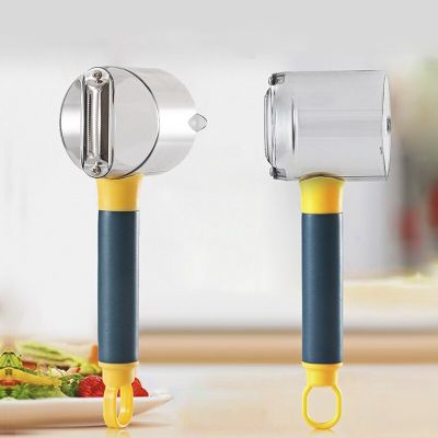 Stainless Steel Blade Multifunction Peeler Non-slip Handle Fruit Vegetable Grater With Storage Box Kitchen Accessories Graters  Peelers Slicers