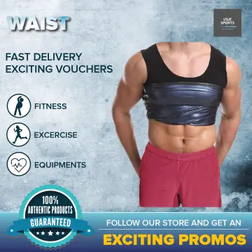 Sweat Shaper Premium Workout Tank Top Slimming Polymer Weight Loss Sauna  Vest, Black