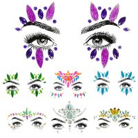 Face Jewels Temporary Tattoo Sticker Glitter Body Gems Gypsy Festival Adornment Party Face Decoration Tattoo Beauty Makeup Tools Stickers