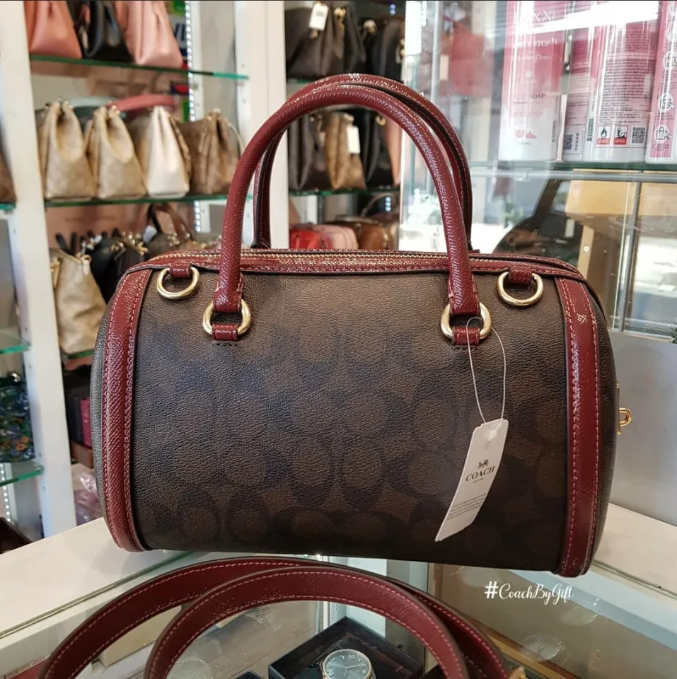 Coach zoe barrel discount satchel