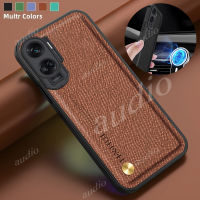 เคสโทรศัพท์แม่เหล็กลายหนัง Grain PU กากบาทสำหรับ Honor 90 Lite Pro 5G 90 Lite 90Pro 2023เคสแม่เหล็กยึดโทรศัพท์รถยนต์สำหรับ Honor90 Lite Pro 5G