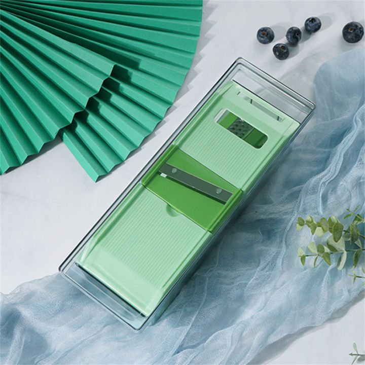 ชุดเครื่องหั่นผักสารพัดประโยชน์อุปกรณ์ที่ใช้ในครัวซากุระสีน้ำเงินที่ฝานแบบใช้มือเครื่องตัดผักขูด
