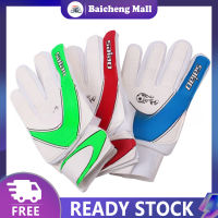 【?Baic?】No. 7 Soccer Goalie Gloves Wear-resistant Non-slip Latex Strong Grips Ergonomic Kids Goalkeeper Gloves