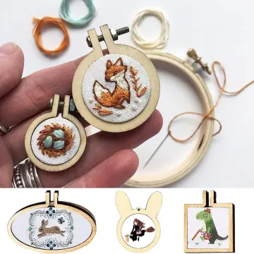 Wooden Small Embroidery Hoop for DIY Cross Stitch Necklace Jewelry Hoop