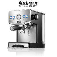 Alechaung เครื่องชงกาแฟสด เครื่องชงกาแฟอัตโนมัติ Coffee Machine เครื่องชงกาแฟร้านกาแฟ 15Bar ความจุ1.7ลิตร ครบเซ็ตพร้อมก้านชง รับประกัน1ปี เคลมได้