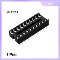 LG01I9 5pcs 20พิน ซ็อกเก็ตวงจร สีดำสีดำ ชิป IC IC ดิพี ตัวแปลงซ็อกเก็ต ซ็อกเก็ต IC