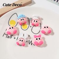 【 Cute Deco】Cute Star Cabbie (6 Types) Bow Kibby / Star Kirby / Smile Kirby Charm Button Deco/ Cute Jibbitz Croc Shoes Diy / Charm Resin Material For DIY /Hair Accessories