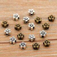 PULCHRITUDE 60pcs 6*6mm Two Color Small Flower Bead Spacer Bead Charms For Diy Beaded Bracelets Jewelry Handmade Making DIY accessories and others