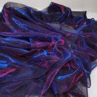 Evening Dress Fabric Metallic Flashing Rridescence Mesh Magic Color Wedding Cosplay Material