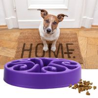 [Big Spade] Pet Dog Bowl Slow Feeder Anti ChokingCat กินจานชาม Anti-Gulping Food Plate Pet Supplies