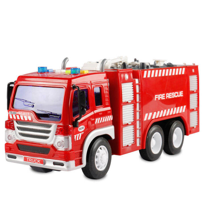 Red Fire Rescue Trucks Fire Fighters Truck Emergency Vehicle Car Toys 