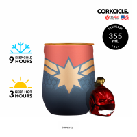 CORKCICLE แก้วสแตนเลส เก็บความเย็นได้นาน 9 ชม. เก็บความร้อนได้ 3 ชม. 355ML รุ่น STEMLESS MARVEL  CAPTAIN MARVEL 12OZ