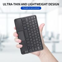 Wireless BT 3.0 Keyboard 59 Keys Ultra-slim Mini BT Keyboard with Touch Pad Support Android Windows iOS System for Laptop Tablet