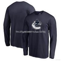 ◑✹♗ g40349011chao 037A เสื้อกีฬาแขนยาว ลาย HQ1 NHL Vancouver Canucks Jersey Hockey พลัสไซซ์ QH1