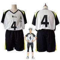 Haikyuu!! Fukurodani Bokuto Koutarou ชุดเสื้อยืดและกางเกงขาสั้นคอสเพลย์เครื่องแต่งกาย Haikiyu Volley Ball ทีมกีฬา