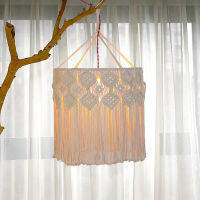 Bohemian Home Cotton Corp โคมไฟตกแต่ง Handmade โคมไฟทอยาวพู่ห้องนอนโคมระย้าโคมไฟ Cover