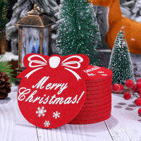 (Sunshine everyday)1/3Pcs Christmas Felt Coaster Christmas Merry Snowflake Table Runner ตกแต่งโต๊ะในครัว