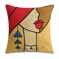 YokiSTG Embroidery Abstract Pillowcase Cushions Covers Picasso Decorative Throw Pillows Covers For Sofa Car Pillowcase 45x45cm