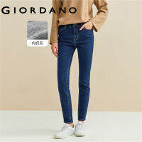 Giordanoผู้หญิง กางเกงขายาวผ้าเดนิมผ้าฝ้ายทรงสลิมเอวสูง Free Shipping 05412722