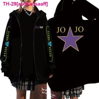 asdsadsaaff อะนิเมะHoodie Jojo Bizarro Aventura Homem Mulher Moletom Esporte Casaco PulôverมังงะLongaขนาดใหญ่Hoodies Jaqueta