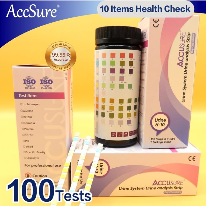 Accusure 100pcs Urine Test Strip 10item Health Check Self Lazada Ph 5152