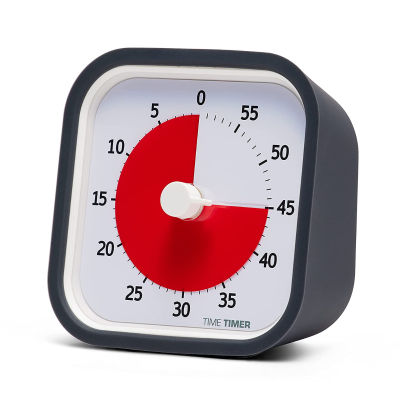 TIME TIMER MOD (Charcoal), A Visual Countdown 60 Minute Timer for Classrooms, Meetings, Kids and Adults Office and Homeschooling Tool with Silent Operation (Option Select)