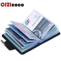 【CW】ﺴ♣♧  Fashion Leather Business Card Holder Organizer Hasp Men Bank Credit ID Wallet