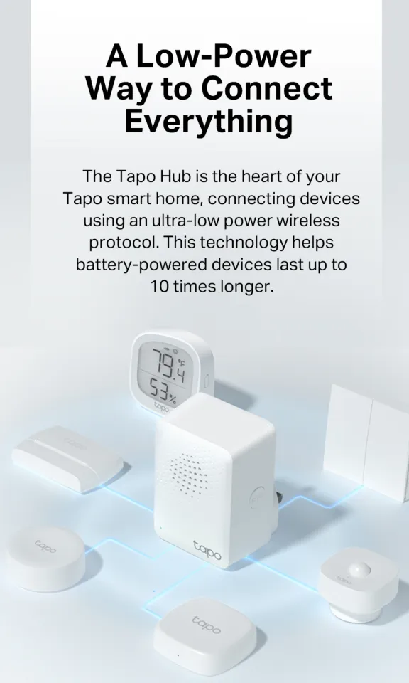 TP Link Tapo H100 Smart IoT Hub with Chime works with Tapo Smart Home  Devices (Sensors, Switches,Lights)