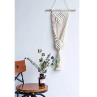 [Foocome]Macrame แขวนผนัง Tapestry สไตล์โบฮีเมียนผ้าฝ้ายทอมือ Tapestry สำหรับตกแต่งดอกไม้ห้องนั่งเล่นห้องนอน Home Decor