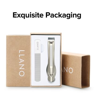 LLANO Nail Clippers Anti-Splash Nail Cutter Design Fingernail Stainless steel Manicure Tools