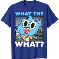 CN The Amazing World Of Gumball What The What Portrait T-Shirt Mens classic casual T-shirt
