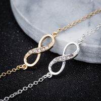 [Fashion goods060]Gold Infinite Loop แปดสำหรับผู้หญิงผู้ชาย JewelryNumber 8เด็กน้อย