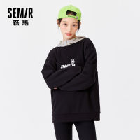 SEMIR เสื้อสเวตเตอร์ผู้ชายสำหรับฤดูใบไม้ร่วงปี2021,เสื้อฮู้ดอินเทรนด์สำหรับเล่นกีฬาคอกลมพิมพ์ลายขนาดใหญ่คู่รักแนวสตรีทหล่อใหม่