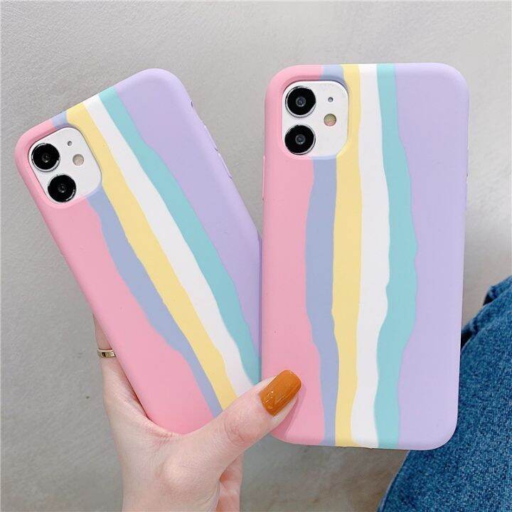 เคส-สายรุ้ง-กำมะหยี่-oppo-a15-a15s-a31-a3s-a5s-a7-a12-a53-a52020-a92020-reno4-reno2f-f9-a92-a93-a94-f11pro-a71-a57