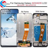 แผงหน้าจอดิจิตอล6.5นิ้วของแท้เหมาะสำหรับ Samsung Galaxy A03 A035F แผงสัมผัสหน้าจอ LCD เหมาะสำหรับ Samsung A035 A035F ดิสเพลย์ /Ds