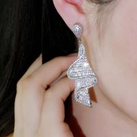 Fashion Long Geometric African Earring For Women Wedding Party Indian Dubai Bridal Jewelry boucle doreille Femme Gift Jewelry