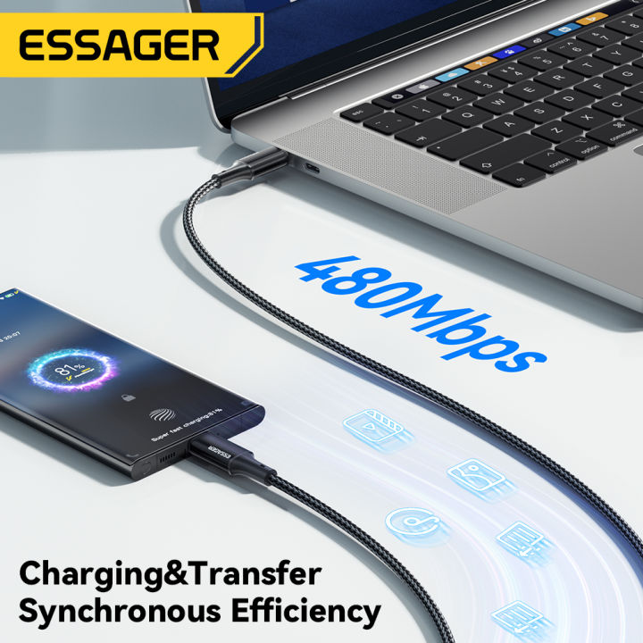 hot-essager-100w-usb-c-ถึง-usb-type-c-สาย5a-pd-fast-charging-charger-สายไฟ-usb-type-c-สำหรับ-samsung