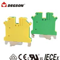 ✉✖ DEGSON PC4-PE-01P-1Y-00ZH SCREW GROUND MODULAR PROTECTIVE EARTH WIRE ELECTRICAL CONNECTOR DIN TERMINAL BLOCK PHOENIX USLKG 4 PE