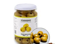 Olives green pitted jar 370g - Torrent