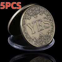 5PCS Yes Or No Decision Coin Creative Coin Great Gift Art Gift YES NO Letter Commemorative Coin Coins Collectibles