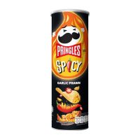 PRINGLES พริงเกิลส์ มันฝรั่งทอดกรอบ รสกุ้งกระเทียมสูตรเผ็ด 97กรัม