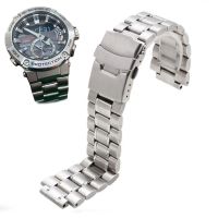 [HOT CHALIUIUILILXWE 607] สายสแตนเลสสตีลปลายดึง24X16มม.,สำหรับ Casio G SHOCK GST B200 GST B200D GST ผู้ชาย39; S สายสร้อยข้อมือสีดำเงิน