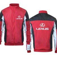 เสื้อแจ็กเก็ตกันลมมีซิปของผู้ชายเสื้อโค้ทฮิปฮอปลมแบบลำลองโลโก้ Lexus Car เสื้อสำหรับผู้ชายคุณภาพสูง