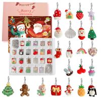 Christmas Advent Calendar 2022 Girls Xmas Gift Countdown Calendar Charm Bracelet Jewelry Necklace Making Kit For Kids Girls New