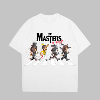 The Masters of rock ข้ามถนนแฟชั่นผ้าฝ้ายแขนสั้นพิมพ์เสื้อยืด