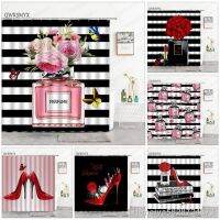 【hot】☈⊙♦  Lips Shower Curtains Cosmetics High-Heeled Pattern Fashion Curtain Room Gifts