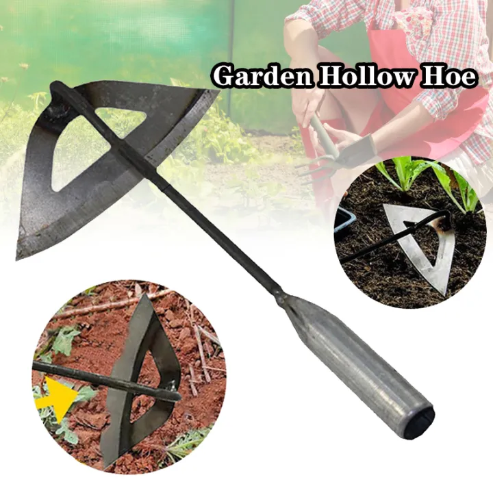 Steel Hardened Hollow Hoe Weeding Rake Hand Harrow Multifunctional ...